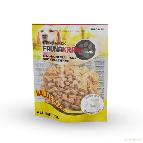 Faunakram - Snack semi-moist startube chicken-shrimp 300g