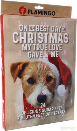 Flamingo - Christmas calendar dog snacks 295G