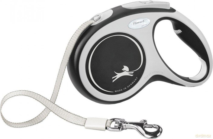 FLEXI - Lead New Comfort M 5M Tape Black Max 25Kg