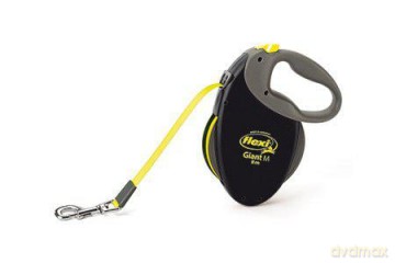 FLEXI - Leash Giant M 8M Tape Black/Neon Yellow Max 25Kg