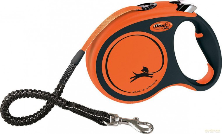 FLEXI - Leash Xtreme L Tape 5M Black/Orange Max 65Kg