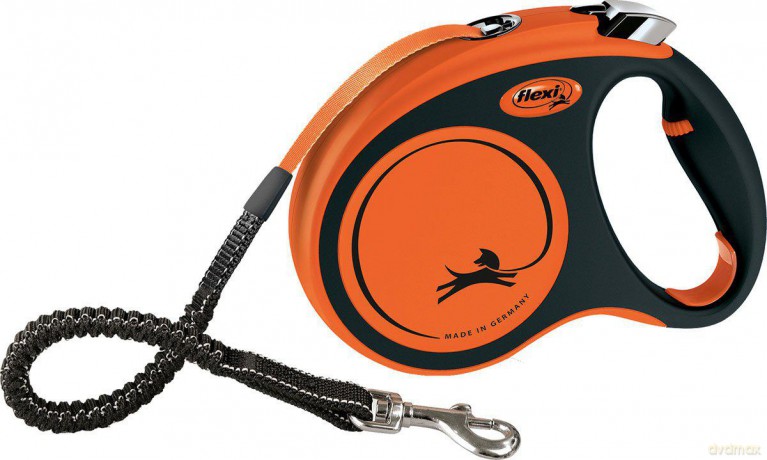 FLEXI - Leash Xtreme M Tape 5M Black/Orange Max 35Kg