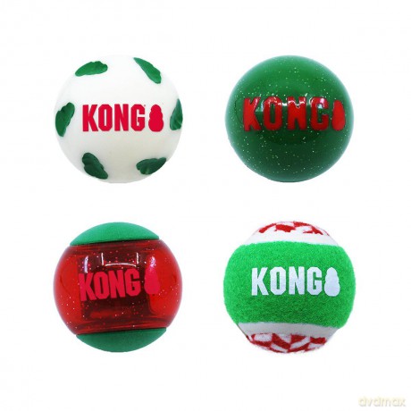 KONG - Holiday Occasions Balls 4-Pack M 25X7X7Cm