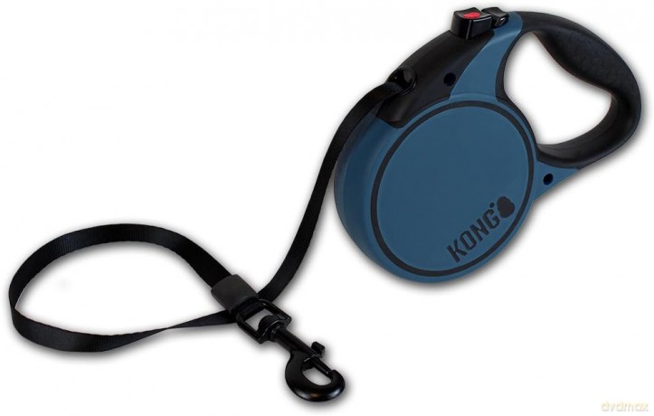 KONG - Retractable leash Terrain L 5M Tape Blue Max 50Kg