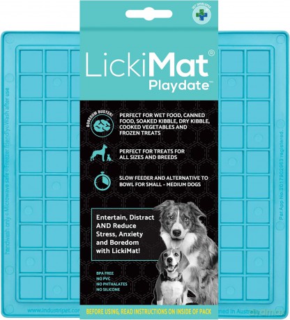 LICKI MAT - Dog Bowl Playdate Light Blue 20X20Cm