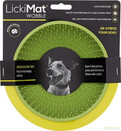 LICKIMAT - Dog Bowl Wobble Green 17X17X8Cm