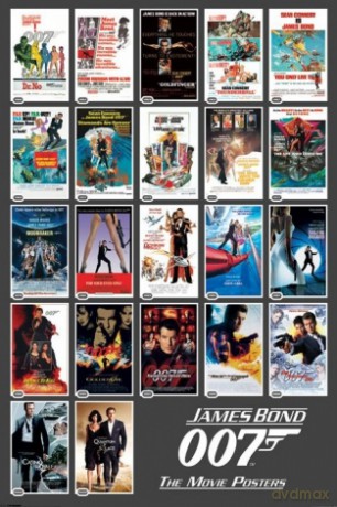 James Bond (22 Movie Posters) [PLAKAT]