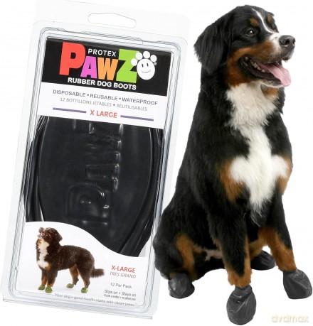 Pawz - Dog shoe L 10.2cm black 12 pcs