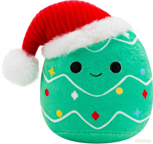 Squishmallows - Squeaky Plush Dog Toy 9cm - Carol the Christmas Tree (DIS0558)
