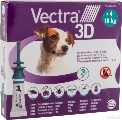 Vectra 3D - Spot-on-Solution (dogs) 4-10 kg 3pk
