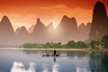 Jezioro River Li Tranquil [PLAKAT]