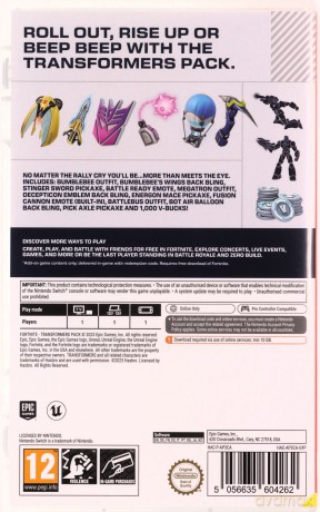Fortnite: Transformers Pack (Code in a box) [GRA SWITCH]