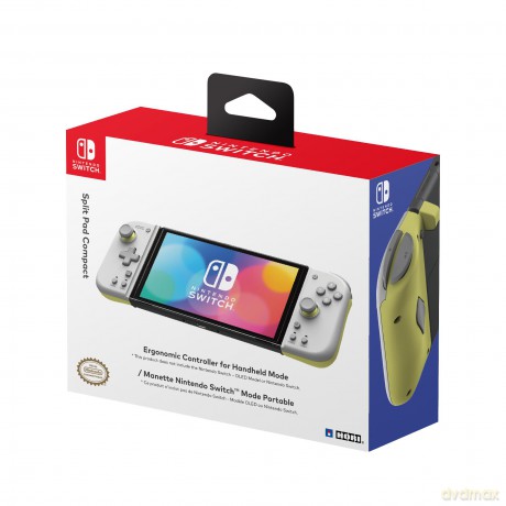 HORI Split Pad Compact - Light Gray/Yellow