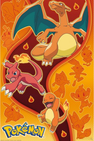 POKEMON - Poster Maxi 91.5x61 - Fire Type