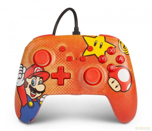 PowerA Nintendo Switch Enh Wired Controller - Mario Vintage