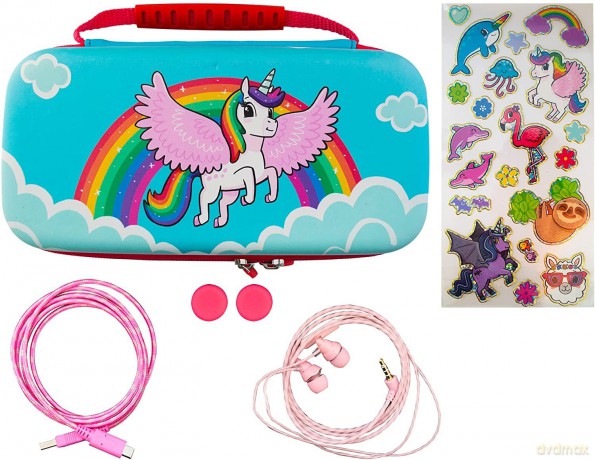 Switch Over the Rainbow Unicorn 7-in-1 Case OLED Switch