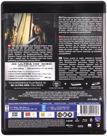 Pirates of the Caribbean: Dead Men Tell No Tales (Piraci z Karaibów: Zemsta Salazara) [Blu-Ray 4K]+[Blu-Ray]