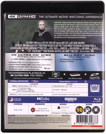 The Last Duel [Blu-Ray 4K]