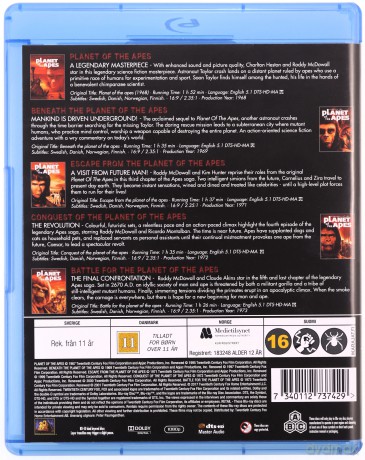Planeta Małp Classic Pełna Kolekcja (Planet of the Apes) [5xBlu-Ray]