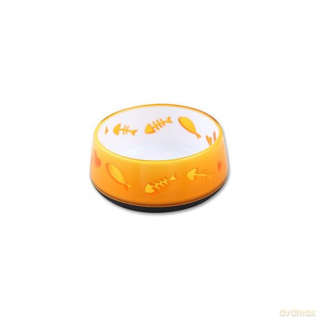 All For Paws Cat Bowl Heavy Base Orange