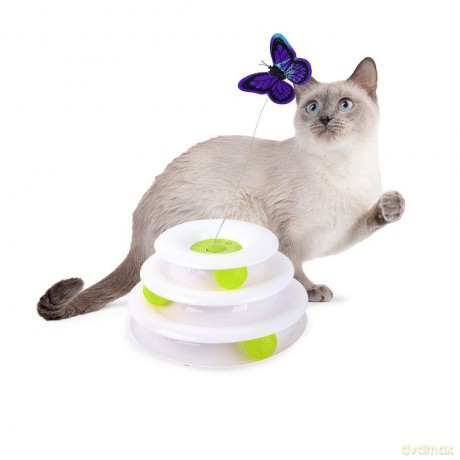 All For Paws Cat Toy Interactive Tower Of Butterfly 25X25X14Cm