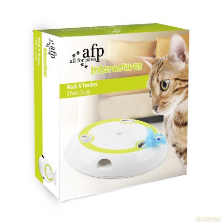 Zabawka interaktywna dla kota All For Paws Cat Toy Interactive Wack'A'Feather 27X27X5.5Cm
