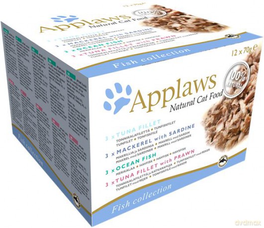Applaws Wet Cat Food Multipack 12x70gr Fish collection