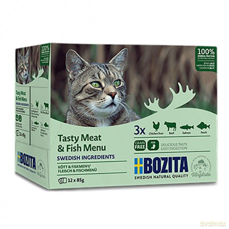 Bozita Feline Meat&Fish In Jelly Multibox 1,02kg