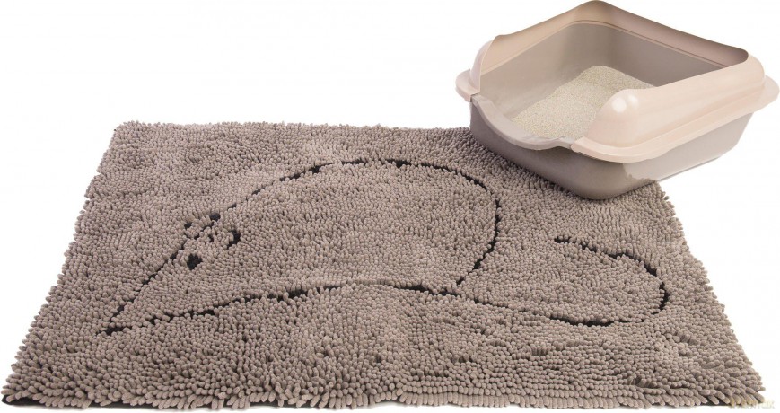 Dog Gone Smart Cat Litter Mat 88x66CM Gray