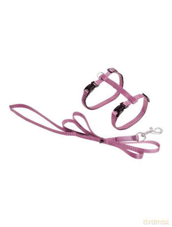 Flamingo Ziggi Cat harness with line Pink