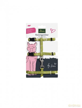 Hunter By Laura Cat harness with line Lime