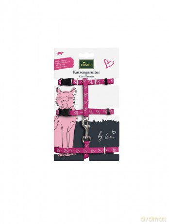 Hunter By Laura Cat harness with line Pink