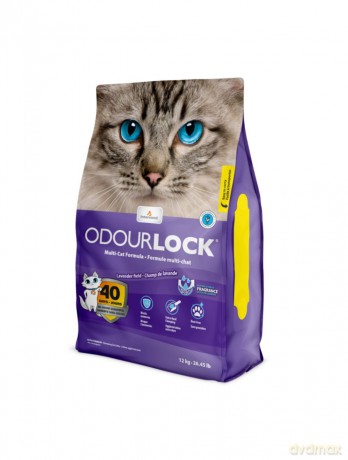 Żwirek bentonitowy Intersand Catlitter Odour Lock Lavender 12kg