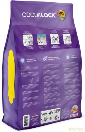 Żwirek bentonitowy Intersand Catlitter Odour Lock Lavender 12kg