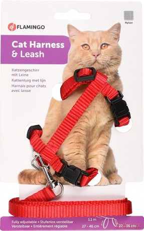 Karlie Cat Harness With Leash Kitten Red