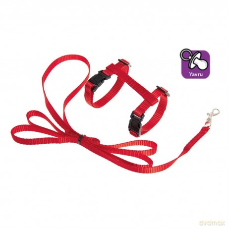 Karlie Cat Harness With Leash Kitten Red