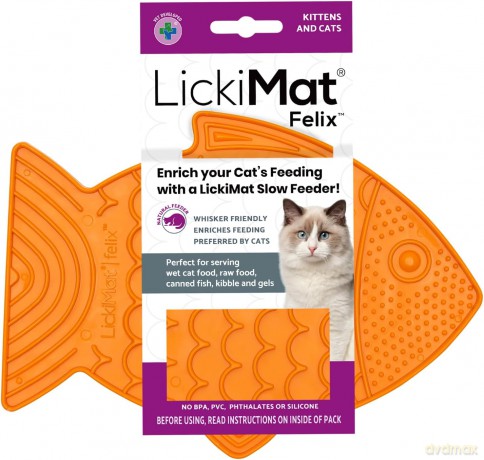 LICKIMAT Cat Felix Orange 22X16Cm