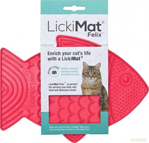 LICKIMAT Cat Felix Pink 22X16Cm