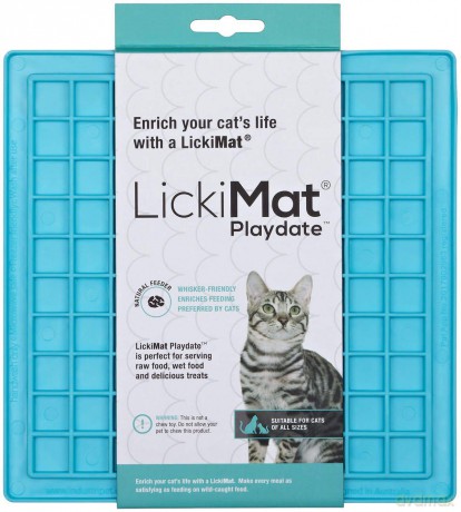 LICKIMAT Cat Playdate Light Blue 20X20Cm