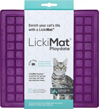 LICKIMAT Cat Playdate Purple 20X20Cm
