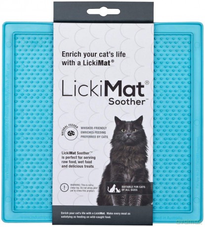 LICKIMAT Cat Soother Light Blue 20X20Cm