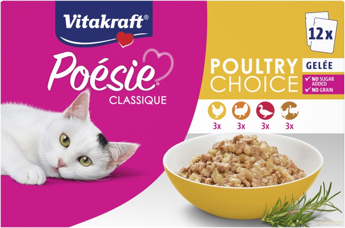 Vitakraft PosieClassique multipack, poultry choice in sauce 12x85gr