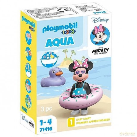PLAYMOBIL Zestaw z figurką 1.2.3 Disney 71416 Myszka Minnie i wycieczka na plażę