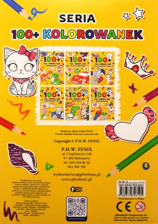Dla dziewczynek. 100+ kolorowanek [KSIĄŻKA]