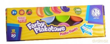 Farby plakatowe Astra 12 kolorów