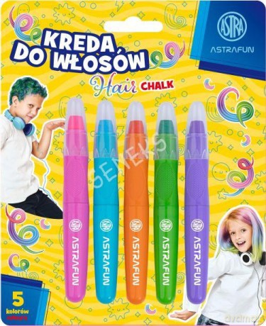 Kreda do włosów Astrafun 5 kolorów