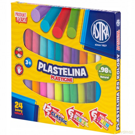 Plastelina Astra 24 kolorów