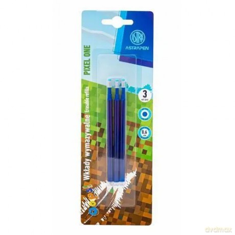 Wkłady wymazywalne niebieskie ASTRAPEN Oops! PIXEL ONE 3 szt. blister