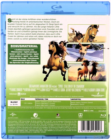 Spirit: Stallion of the Cimarron (Mustang z Dzikiej Doliny) [Blu-Ray]