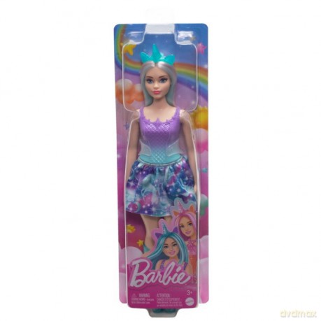 Lalka Barbie Jednorożec, fioletowo-turkusowy strój